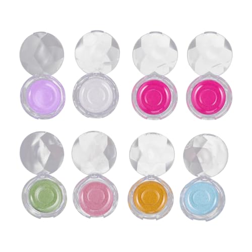 LIFKOME 8 Stück Teiliges Rundes Transparentes Wimpern organizer mit Kristalloptik Praktische Aufbewahrungsbox für Falsche Wimpern Tragbar und Einfach zu Öffnen für Zuhause und Unterwegs von LIFKOME