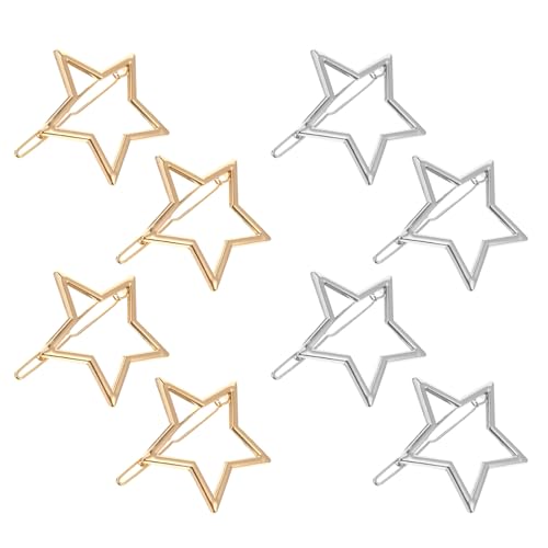 LIFKOME 8 Stück Teiliges Stern haarspangen Langlebiger Legierung Filigranes Fünfzack stern design Leicht und Schonend für Haare Modischer Haarschmuck für Mädchen und Frauen Vielseitig von LIFKOME