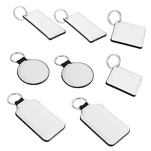 LIFKOME 8stücke Teiliges Leerer Schlüsselanhänger Mit Sublimation Runde Rechteckige Und Quadratische Formen Für Schlüsselketten Und Für Anlässe von LIFKOME