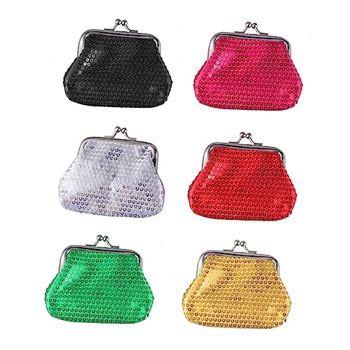 LIFKOME 8stücke Münzportemonnaie Für Junge Mädchen Glänzendes Junge Mädchen -Portemonnaie Münzgeldbörse Kreative Glänzende Aufbewahrungstasche Und Leicht Für Und Rot Grün von LIFKOME
