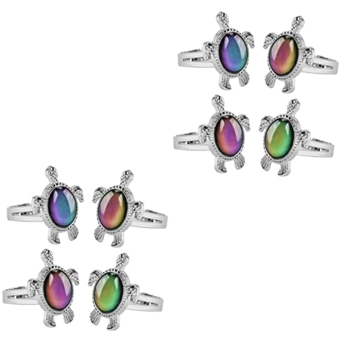 LIFKOME 8stücke Schildkröten Farbwechsel-ringe Lustige Temperaturringe Für Stimmung Und Emotionen Schmuckstück Für Erwachsene von LIFKOME