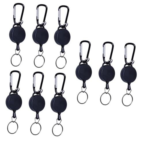 LIFKOME 3er-Sets Taschen-schlüsselanhänger Einziehbares Schlüsselband Schlüsselband Schlüsselband Schloss Schwarz Robust Und Flexibel 3 Stück X 3 von LIFKOME