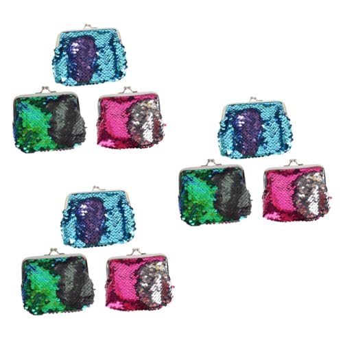 LIFKOME 9stücke Teiliges Meerjungfrau Pailletten Geldbörse Mini Geldbeutel Für Mädchen Stylische Clutch Für Karten Münzen Und Schlüssel Für Partys Und Besondere Anlässe von LIFKOME
