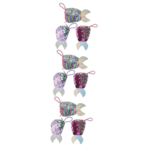 LIFKOME 9stücke Meerjungfrau Geldbörse Mit -Sequins Für Mädchen Praktische Münztasche Für Kleinigkeiten Schlüssel Und Für Partys Und Geburtstagsfeiern von LIFKOME