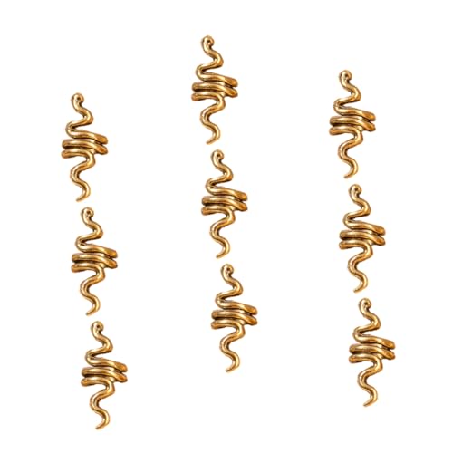 LIFKOME 9 Stück Teiliges Dreadlocks Haarring in Schlangenform Dekorative Haarschmuck Ringe für Zöpfe und Bart Einfach Anzubringen Vielseitiges Haaraccessoire für Frauen und Männer von LIFKOME