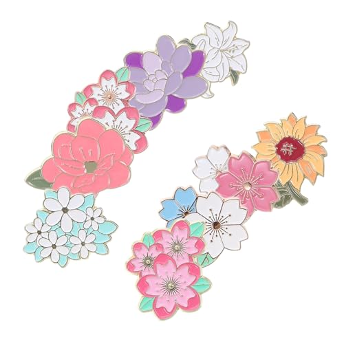 LIFKOME 9 Stück Teiliges Metall-emailleschmuck Anstecknadeln Blumenmotiv Farbecht Sicherer Verschluss Vielseitig Einsetzbar für Kleidung Rucksäcke Hüte Modische Broschen für Damen und von LIFKOME