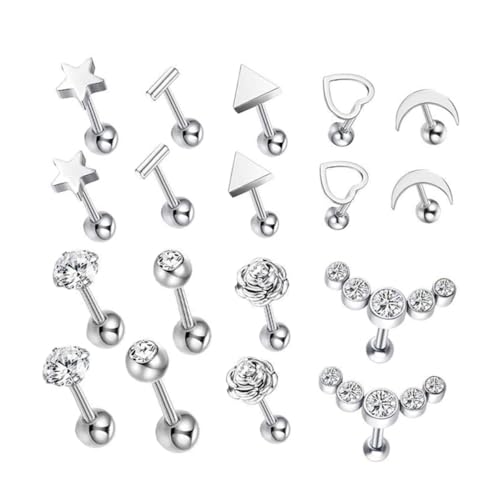 LIFKOME 9Paare Ohrstecker für Damen Teiliges Herz Ohrringe Einzigartiges Design für Alltag und Partys Hypoallergen Kreatives Schmuckstück für von LIFKOME