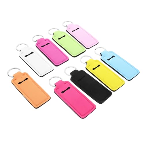 LIFKOME 9stücke Lippenstift Aus Abdeckung Mit Schlüsselanhänger Schutz Für Lippenstift - Halter Make-up Reisen Und Alltag von LIFKOME