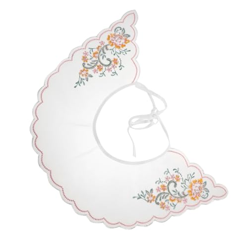 LIFKOME Abnehmbarer Bestickter Spitzenkragen Damen Blüten-crochet-schal Leichtes Atmungsaktives Material Vielseitig Tragbarer Falscher Kragen für Blusen und Formelle Anlässe von LIFKOME