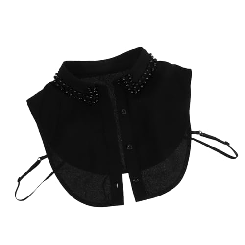 LIFKOME Abnehmbarer Damen Fake Collar mit Imitationsperlen Dekorativer Falscher Kragen Eleganter Blusenkragen Einsatz für Casual und Formelle Outfits Komfortabel und Vielseitig Tragbar von LIFKOME
