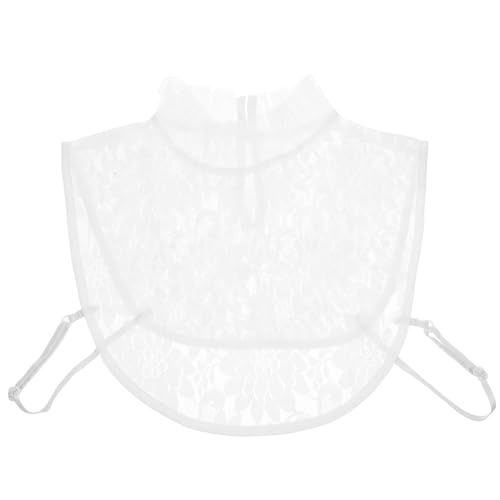 LIFKOME Abnehmbarer Falscher Kragen für Damen Weißer Spitzen Fake Collar Blusenkragen Einsatz Halbshirt Krageneinsatz für Pullover und Blusen zur Stilvollen Kleidungsmodifikation von LIFKOME