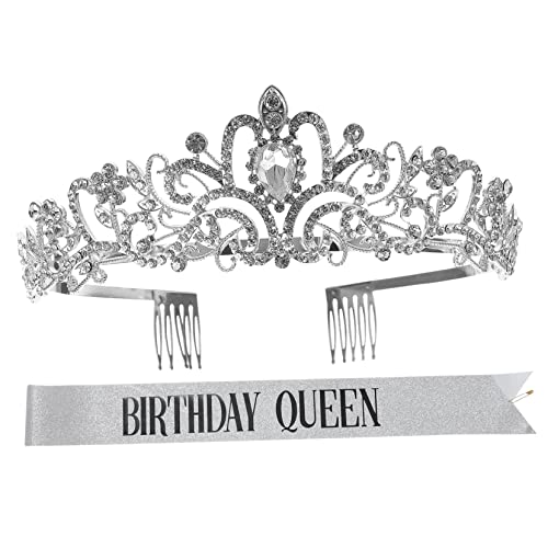 LIFKOME Geburtstagsparty Krone Mit Schärpe Party Stirnband Aus Geburtstagskrone Party-zubehör Tiara Für Geburtstagsfeier von LIFKOME