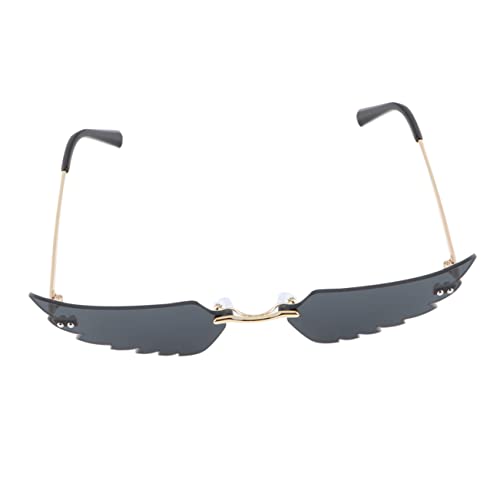 LIFKOME Angel Wing Sonnenbrille mit Goldenem Rahmen Schwarze Gläser Partybrille für Damen und Herren Kreative Flügelform Leichter Komfort Robustes Design Vielseitig Kombinierbar LIFKOME Angel Wing Sonnenbrille mit Goldenem Rahmen Schwarze Gläser Partybrille für Damen und Herren Kreative Flügelform Leichter Komfort Robustes Design Vielseitig Kombinierbar von LIFKOME
