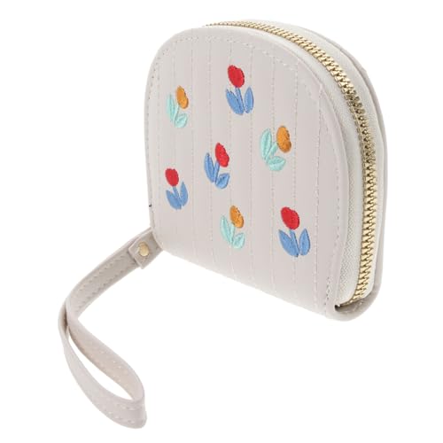 LIFKOME Damen Geldbörse Mit Stickerei Kompakte Münzgeldbörse RFID Schutz Kleine Brieftasche Für Kreditkarten Eleganter Geldbeutel Für Reisen Praktische Aufbewahrungstasche von LIFKOME