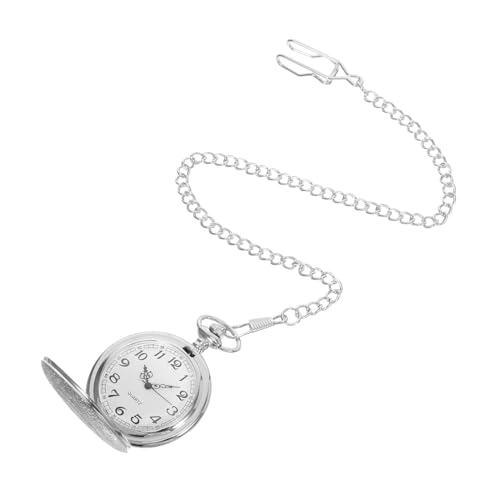 LIFKOME Antike Mechanische Taschenuhr mit Kette Handaufgezogen Langlebiges Metallgehäuse Feine Gravur Vielseitig Tragbar für Damen und Herren bei Formellen und Legeren Anlässen von LIFKOME