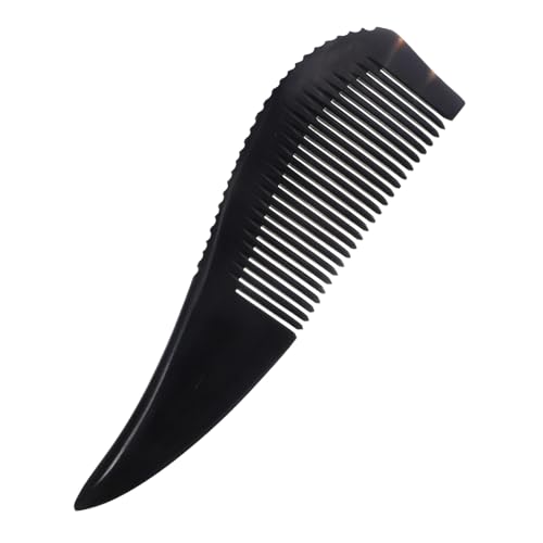 LIFKOME Antistatischer Büffelhornkamm mit Feinen Zähnen Handlicher Griff Sicher für Kopfhautmassage Geeignet für Männer Frauen zum Entwirren von Nassem und Trockenem Haar Schonend bei von LIFKOME