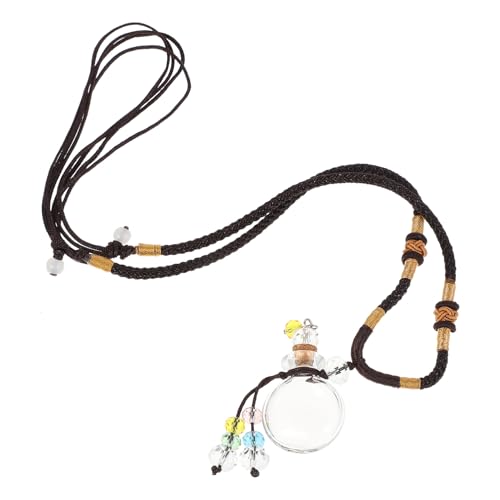 LIFKOME Aromatherapie Anhänger Halskette mit Ätherischem Öl Flakon Kreatives Parfüm Medaillon Langlebige Weiße Glasflasche Modisches Accessoire für Damen und Besondere Anlässe von LIFKOME