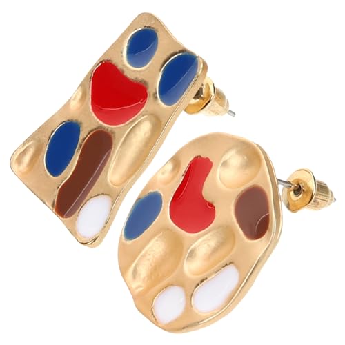 LIFKOME Asymmetrische Tropf öl Ohrringe Kreative Malpalette Damen Schmuck Party Alltag Geschenk von LIFKOME