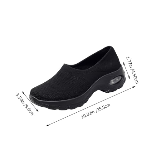 LIFKOME Atmungsaktive Damen Mesh Sneaker Sommer Schuhe mit Dicker Sohle rutschfest und Stoßdämpfend Leichte Sportschuhe für Alltag und Fitness von LIFKOME