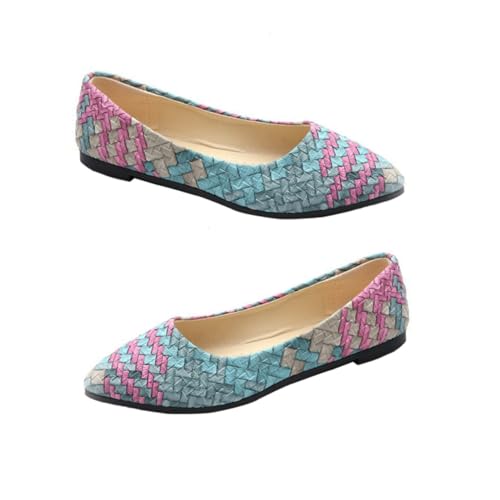 LIFKOME Atmungsaktive Damen Spitz Zulaufende Flache Ballerinas Klassische Leichte Schuhe für Alltag Arbeit und Freizeit Komfortabel Hautfreundlich und Vielseitig Kombinierbar von LIFKOME