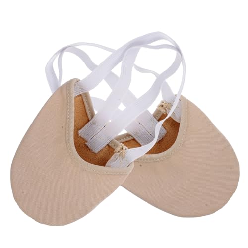 LIFKOME Atmungsaktive Hautfarbene Ballett Halbschuhe mit Rutschfester Sohle Elastischem Knöchelband Geeignet für Yoga Belly Dance und Damen und Mädchen XL Zufällige Farbe Zufällige Farbe von LIFKOME