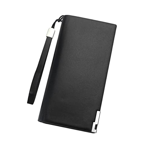 LIFKOME Lange Brieftasche Mit Reißverschluss Für Herren Großes Fassungsvermögen Mehrere Kartenfächer Handy-Aufbewahrungstasche Schlichtes Design Geeignet Für Geschäft Und Alltag von LIFKOME