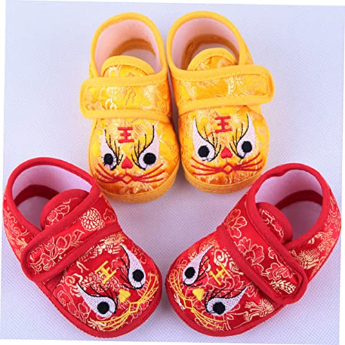 LIFKOME Babyschuhe Tigerkopf Motiv Warm Weiche Lauflernschuhe Rutschfest Leicht Bequem Für Monate Indoor Outdoor von LIFKOME
