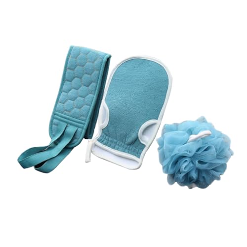 LIFKOME Badetuch Mit Peelinghandschuhe Und Rückenstreifen Für Haushaltsbad Versorgung Inklusive Rub Ball Für Sanfte Hautreinigung Und Massage von LIFKOME