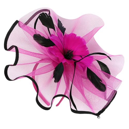 LIFKOME Faszinierendes Haarband Für Damen Extravaganter Fascinator Mit Federn Für Teepartys Hochzeiten Und Bankette Eleganter Kopfschmuck Mit Schwarzem Rand Vielseitig Einsetzbar Und von LIFKOME