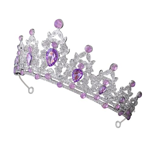 LIFKOME Barock Hochzeit Tiara Kristallkrone Braut Haarschmuck Glänzend für Damen Mädchen Festliche Anlässe Geburtstagsfeier Halloween von LIFKOME