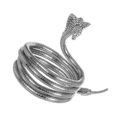 LIFKOME Biegsame Schlangen halskette und Armband für Herren Verstellbarer Flexibler Schmuck mit Einzigartigem Design Leichtes Punk schmuckstück für Gothic Halloween looks von LIFKOME