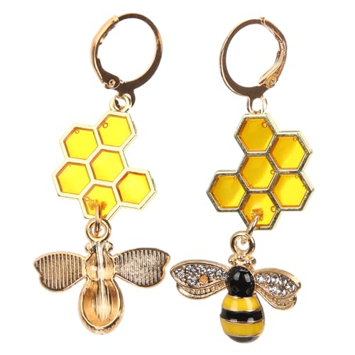 LIFKOME Bienenohrringe Für Damen Baumelnde Bienenohrringe Aus Bienenstock-ohrschmuck Ohrringe Mit Biene Für Frauen von LIFKOME