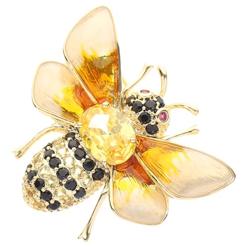 LIFKOME Bienen brosche Goldfarben Retro Anstecknadel Modisches Insekt Design für Kleidung Mantel Pullover Schal und Taschen Damen Accessoire Geschenkidee von LIFKOME