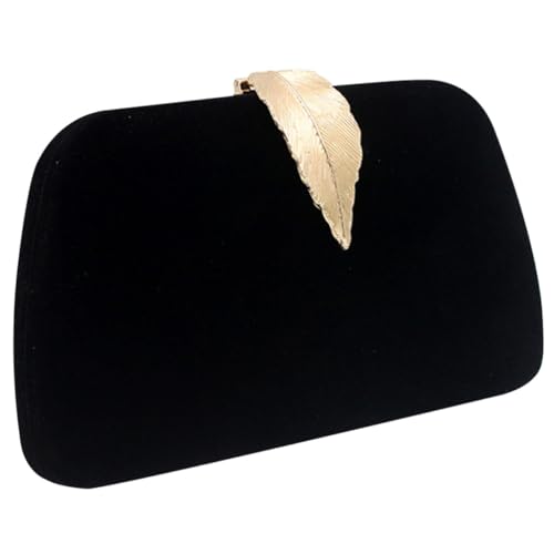 LIFKOME Kleiner Eleganter Damen Handtasche Mit Kettenriemen Multifunktionale Umhängetasche Für Abendveranstaltungen Hochzeiten Partys Und Stilvolles Design Schwarzem Veloursleder Für von LIFKOME