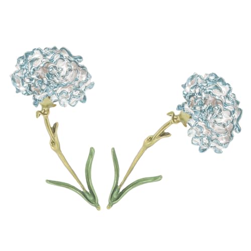 LIFKOME Blumen-Brosche 2 Stück Nelken-Anstecknadel Blumen-Boutonniere-Anstecknadel Kragennadel Für Rucksack Stoff Hut Charm-Dekoration Blau von LIFKOME