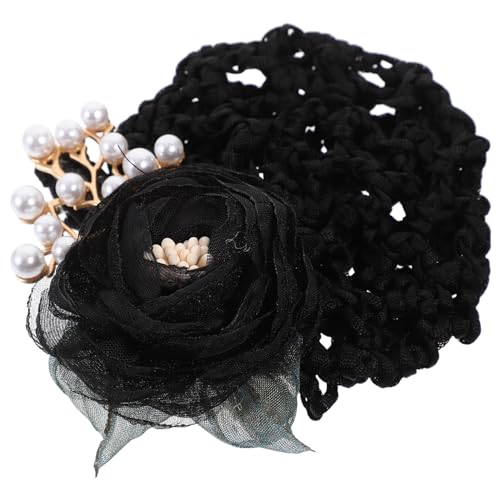 LIFKOME Blumen Haarnetz Dutt Netz für Damen Haarbedeckung mit Clip Elegantes Haarschmuck für Ballett Tanz Frisuren und Alltag Geeignet von LIFKOME