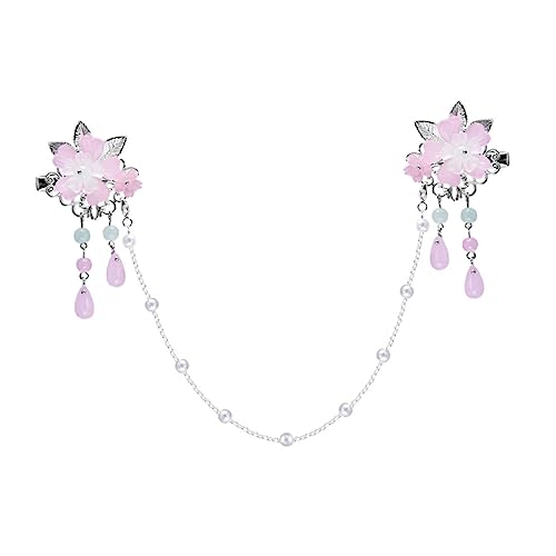 LIFKOME Blumenhaarnadel Mit Quaste Und Kette Baumelnde Stirnbanddekoration Haarschmuck Für Mädchen Und Kinder von LIFKOME