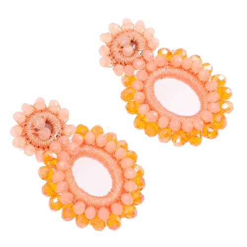 LIFKOME Boho Beaded Drop Ohrringe Damen Sommer Handmade Statement Schmuck Trendige Geometrische Ohrhänger Orange Leicht Elegant Für Partys Minimalist Look von LIFKOME