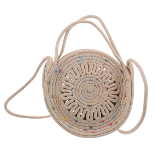 LIFKOME Boho Crossbody Umhängetasche Damen Sommer Woven Schultertasche Aus Baumwollseil Leicht Für Reisen Strand Freizeit Multifunktionale Kleine Tasche Mit Riemen von LIFKOME