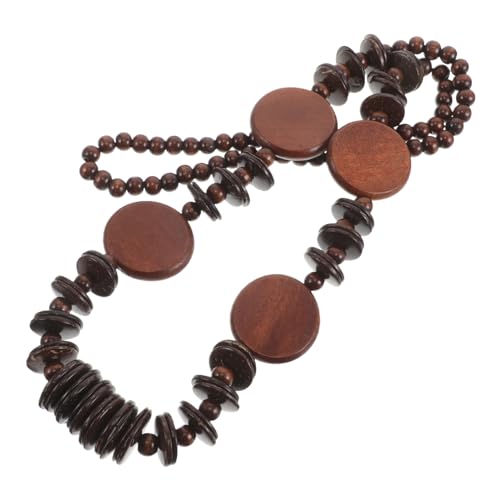 LIFKOME Boho Lange Halskette für Frauen Handgefertigte Geometrische Kokosnuss perlen Leichte Bequeme Chunky Beaded Necklace Modischer Ethno schmuck für Sommer Strandpartys von LIFKOME