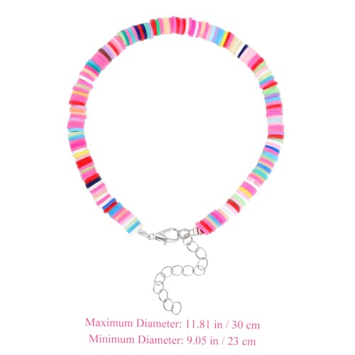 LIFKOME Boho Polymer Clay Fußkettchen Damen Elastisch Bunte Freundschafts fußkette Modischer Knöchel Schmuck für Party Strand Alltag von LIFKOME