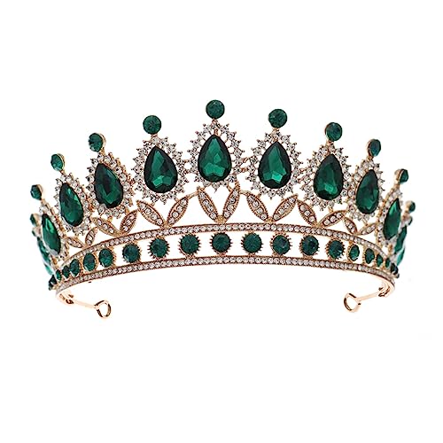 LIFKOME Braut Tiara Kristallkrone Damen Hochzeitskrone Vintage Stil Haaraccessoire für Brautkleid Hochzeit Festtagsfeier von LIFKOME