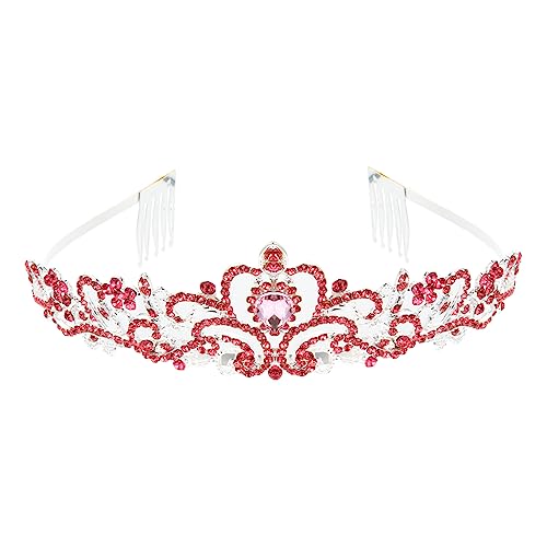 LIFKOME Braut Tiara Kronenhaarschmuck aus Langlebiger Legierung mit Funkelnden Strasssteinen Leichter Kopfschmuck für Hochzeiten Prinzessinnen Mädchen Komfortabel und Einfach zu Tragen von LIFKOME