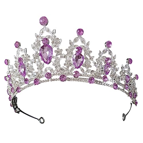 LIFKOME Braut Tiara Silber Wiederverwendbare Barock Haarkrone Verschleißfestes Haarschmuck Accessoire für Hochzeit Party Kostüm und Fotoshooting von LIFKOME