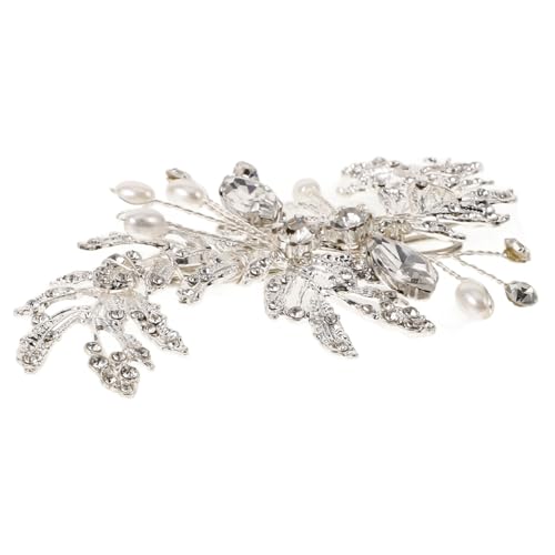 LIFKOME Brautblatt Brosche Strasssteine Goldener Gürtelanhänger Diademe Individueller Charm Perlen Hüftgürtel Goldene Körperkette Blaue Brosche Schmuck Für Männer Perlenkette von LIFKOME