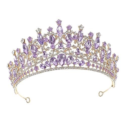 LIFKOME Brautkrone Mädchen Stirnband Braut Kopfbedeckung Braut Hochzeit Kopfschmuck Braut Kopfschmuck Braut Kopfschmuck Tiara Haarband Hochzeit Braut Dekore Frauen Kopfschmuck Glänzendes von LIFKOME