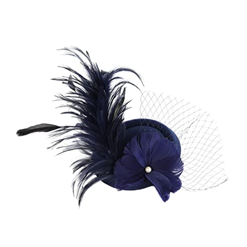 LIFKOME Brautschleierhut Mit Federn Eleganter Partyhut Haarschmuck Für Hochzeit Bankett Cocktail Party Teeparty von LIFKOME