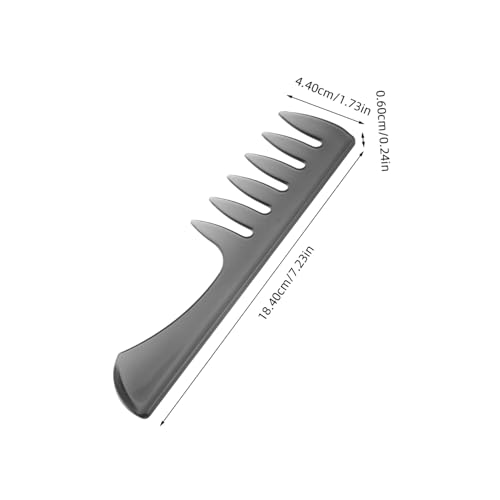 LIFKOME Breiter Zahnkamm für Haarstyling Sanfter Griff für Glattes Welliges und Lockiges Haar Volumen und Textur Friseurkamm für Männer und Frauen Schwarzes Styling Tool von LIFKOME