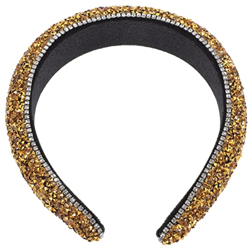 LIFKOME Breites Gepolstertes Haarband Damen mit Funkelnden Strasssteinen Weiches Flanell und Modisches Party Haaraccessoire Komfortabel und Langlebig Vielseitig Kombinierbar von LIFKOME