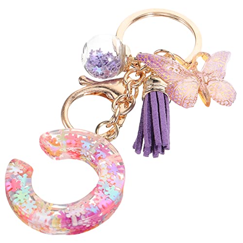LIFKOME Schmetterling Quaste Brief Schlüsselanhänger Schlüsselanhänger Tasche Charme Damen Schlüsselanhänger Brief Design von LIFKOME